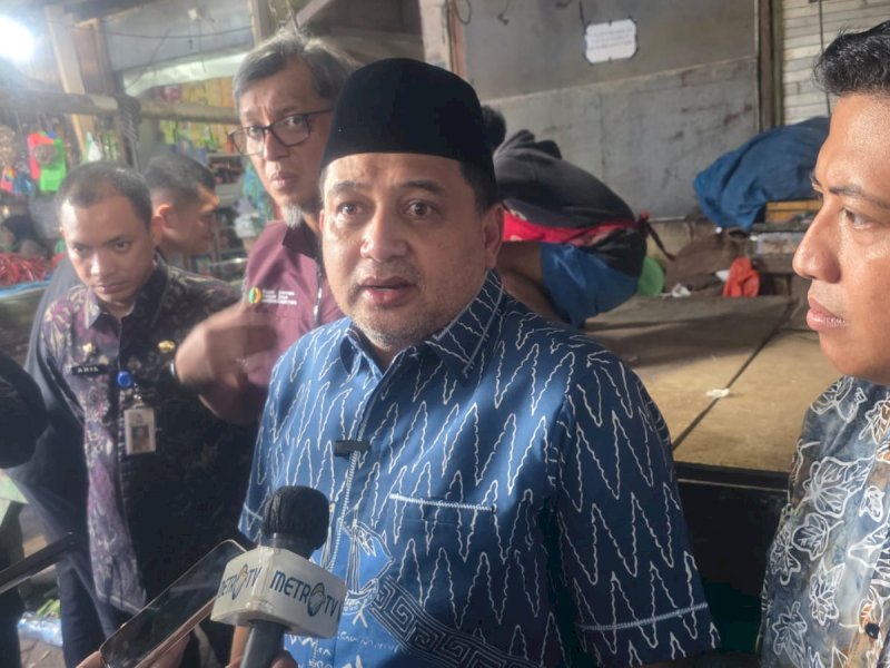 Wali Kota Makassar, Munafri Arifuddin, turun langsung melakukan inspeksi mendadak (sidak) di Pasar Pabaeng-baeng, Kecamatan Tamalate, Jalan Sultan Alauddin, Kamis (12/3/2026). @Jejakfakta/dok. Humas Pemkot Makassar