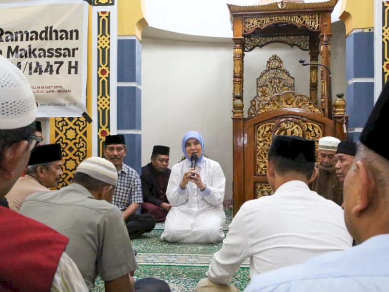 Wakil Wali Kota Makassar, Aliyah Mustika Ilham, saat menghadiri kegiatan Safari Ramadan Pemerintah Kota Makassar di Kecamatan Mariso, Sabtu (14/3/2026). @Jejakfakta/dok. Humas Pemkot Makassar