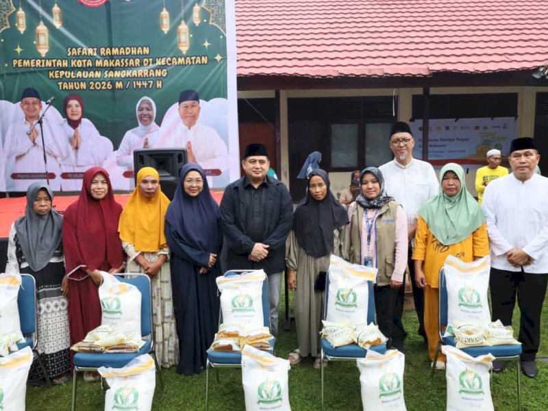 Wali Kota Makassar, Munafri Arifuddin, hadir bersama Ketua TP PKK Melinda Aksa dan jajaran SKPD, menutup perjalanan Safari Ramadan  di Pulau Barrang Lompo, Kecamatan Kepulauan Sangkarrang, Rabu (18/3/2026). @Jejakfakta/dok. Humas Pemkot Makassar