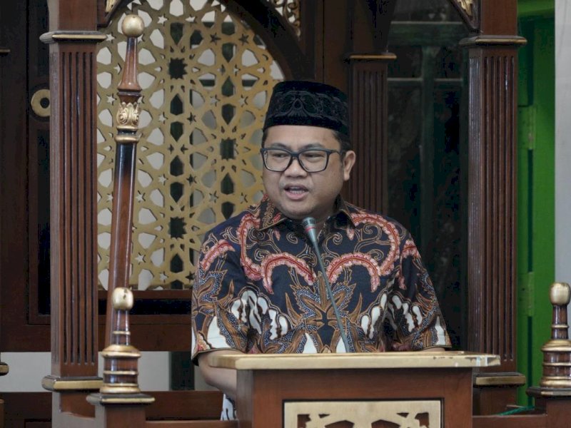  Wakil Bupati Gowa, Darmawangsyah Muin saat menghadiri peresmian yang dirangkaikan dengan Halal Bihalal di Desa Julubori, Kecamatan Pallangga, Sabtu (4/4/2026). @Jejakfakta/dok. Humas Pemkab Gowa