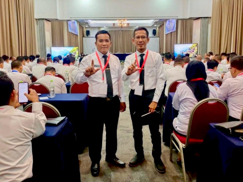 Dua camat dari Luwu Timur mengikuti Pendidikan dan Pelatihan (Diklat) Kepamongprajaan bagi Camat Angkatan I&ndash;V yang digelar oleh Badan Pengembangan Sumber Daya Manusia Kementerian Dalam Negeri di Jakarta. @Jejakjfakta/dok. Humas Pemkab Lutim