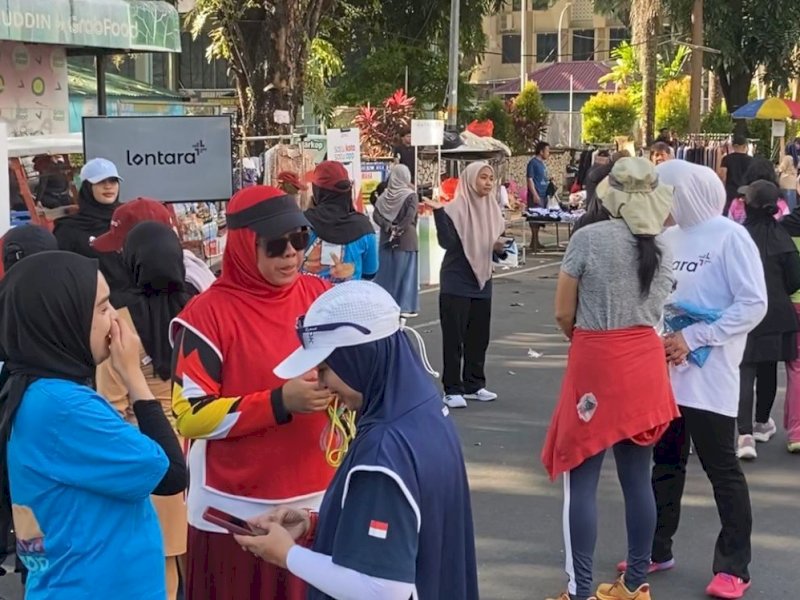 Suasana Car Free Day (CFD) di kawasan Sudirman, Makassar, Minggu (19/4/2026). @jejakfaktacom/Humas Pemkot Makassar.