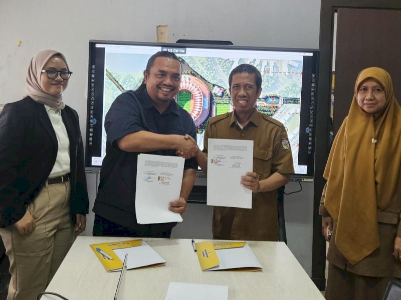 Tender Manajemen Konstruksi (MK) yang dimenangkan PT Ciriajasa Cipta Mandiri. Kontrak kerja bersama Pemkot Makassar melalui Dinas Pekerjaan Umum resmi diteken pada 17 Maret 2026, disusul penerbitan Surat Penunjukan Barang/Jasa (SPBJ). @Jejakfakta/dok. Humas Pemkot Makassar