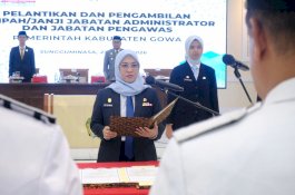 Lantik 124 Pejabat, Bupati Gowa Tegaskan Loyalitas dan Profesionalisme Birokrasi