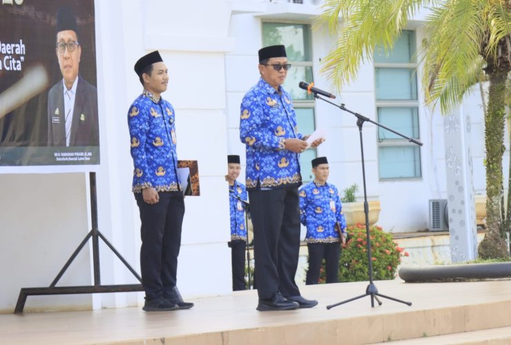 Upacara HUT Otda ke-30, Sekda Luwu Timur Ajak Perkuat Kolaborasi Pembangunan Daerah