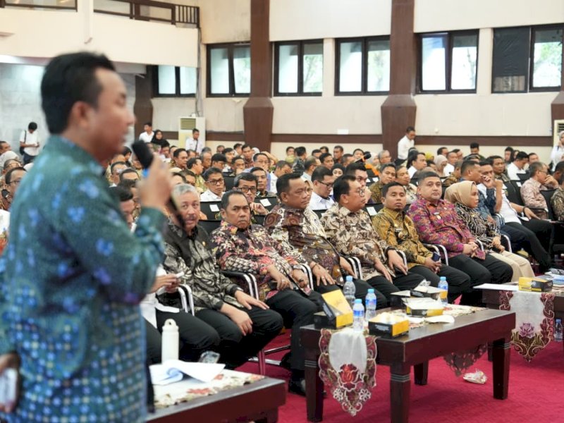Wali Kota Makassar, Munafri Arifuddin, saat menghadiri Rapat Koordinasi Pencegahan Korupsi pada Pelayanan Publik Bidang Pertanahan di Kantor Gubernur Sulawesi Selatan, Rabu (29/4/2026). @Jejakfakta/dok. Humas Pemkot Makassar