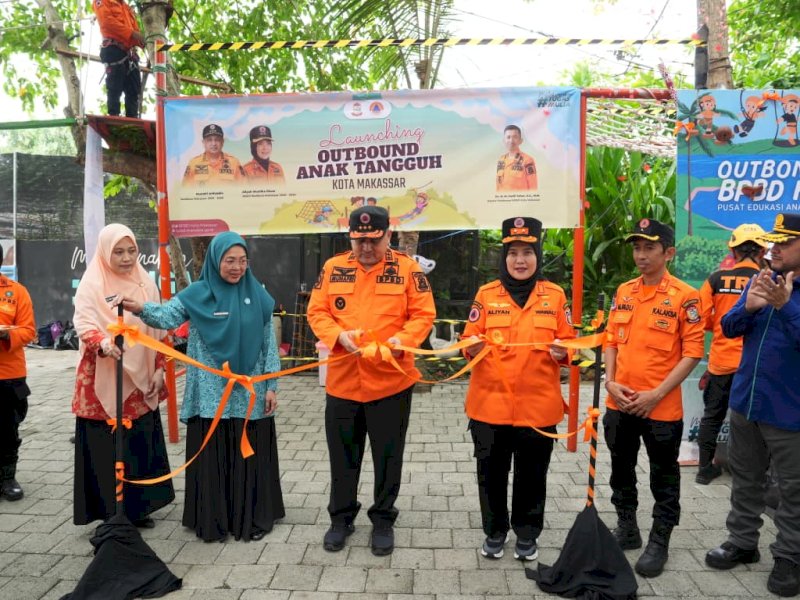Wali Kota Makassar Munafri Arifuddin bersama Wakil Wali Kota Aliyah Mustika Ilham, saat menghadiri Hari Kesiapsiagaan Bencana 2026, sekaligus meresmikan Outbound Anak Tangguh, di kawasan Jalan Kerung-Kerung, Rabu (29/4/2026). @Jejakfakta/dok. Humas Pemkot Makassar