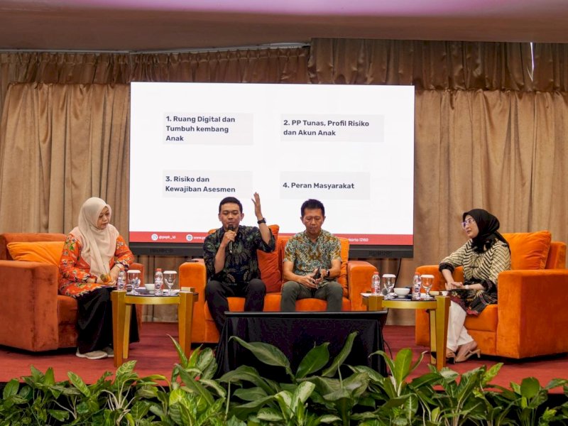 Forum New Media Day: Membangun Ruang Digital yang Aman dan Sehat Melalui PP Tunas yang digelar di Swiss-BelHotel Waterfront Makassar, Rabu (29/4/2026). @Jejakfakta/dok. Istimewa