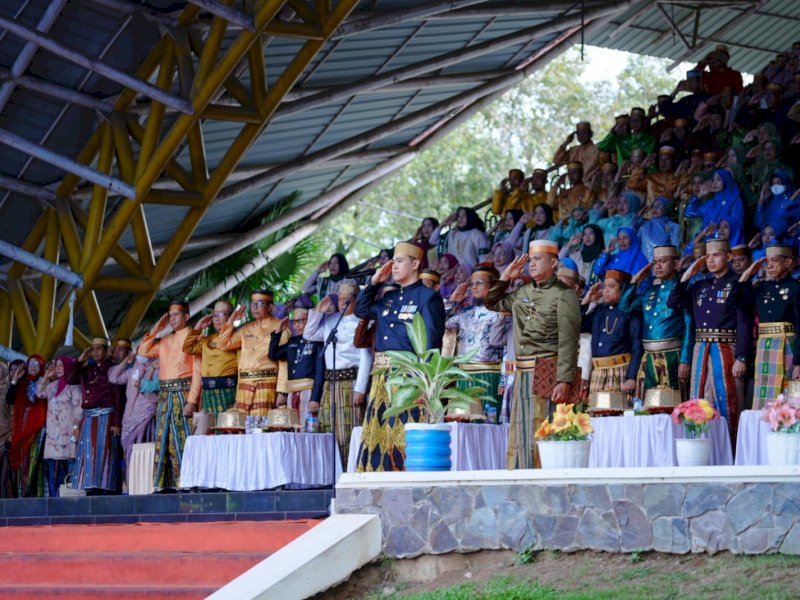 Peringatan Hari Pendidikan Nasional (Hardiknas) tahun 2026 yang berlangsung di Alun-alun Citra Mas, Pangkajene, Sabtu (2/5/2026). @jejakfaktacom/Humas Pemda Pangkep