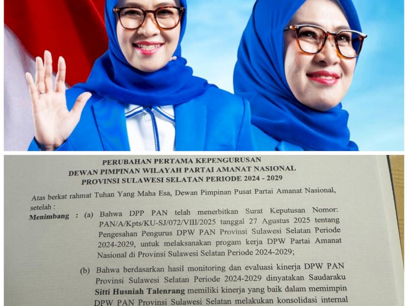 Dewan Pimpinan Pusat (DPP) Partai Amanat Nasional (PAN) resmi menunjuk Sitti Husniah Talenrang sebagai Wakil Sekretaris Jenderal (Wasekjen) DPP PAN, Kamis (7/5/2026). @Jejakfakta/dok. Istimewa