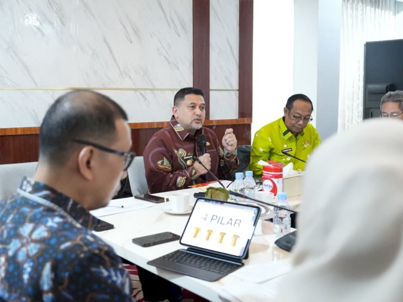 Wali Kota Makassar, Munafri Arifuddin, saat mengikuti kegiatan Ekspose Manajemen Talenta Pemerintah Kota Makassar bersama jajaran Badan Kepegawaian Negara di Kantor Gubernur Sulawesi Selatan, Sabtu (9/5/2026). @Jejakfakta/dok. Humas Pemkot Makassar