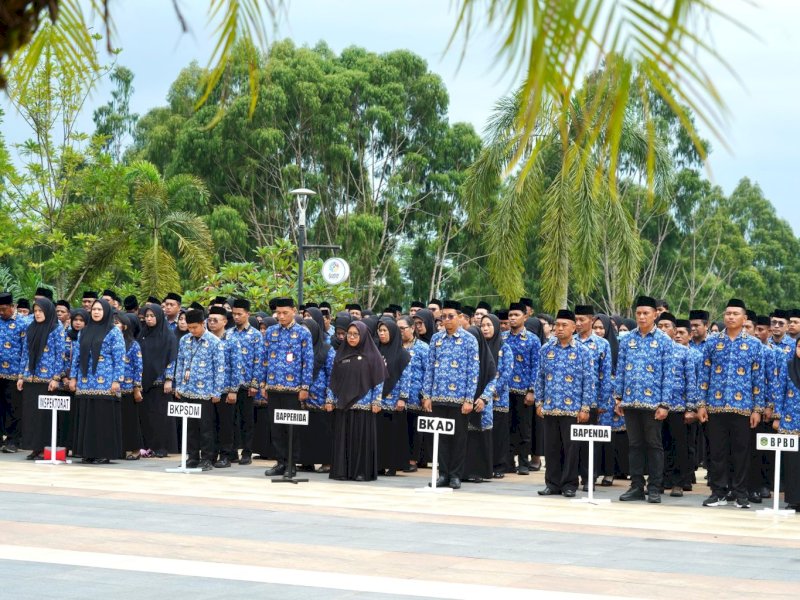 Upacara Hari Kesadaran Nasional (HKN) yang berlangsung di halaman Kantor Bupati Luwu Timur, Jum&rsquo;at (17/04/2026). @Jejakfakta/Istimewa
