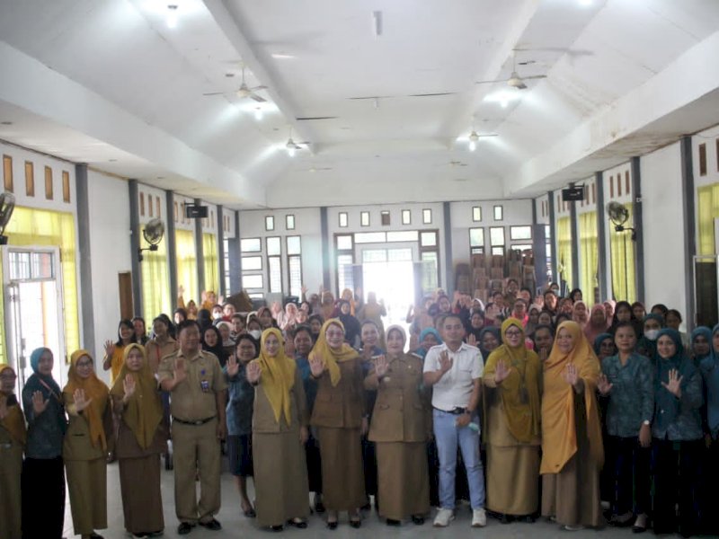 Dinas Kesehatan Luwu Timur menggelar Gerakan Bumil Sehat tingkat kabupaten tahun 2026 di Aula Kecamatan Mangkutana, Selasa (21/04/2026). @Jejakfakta/dok. Istimewa
