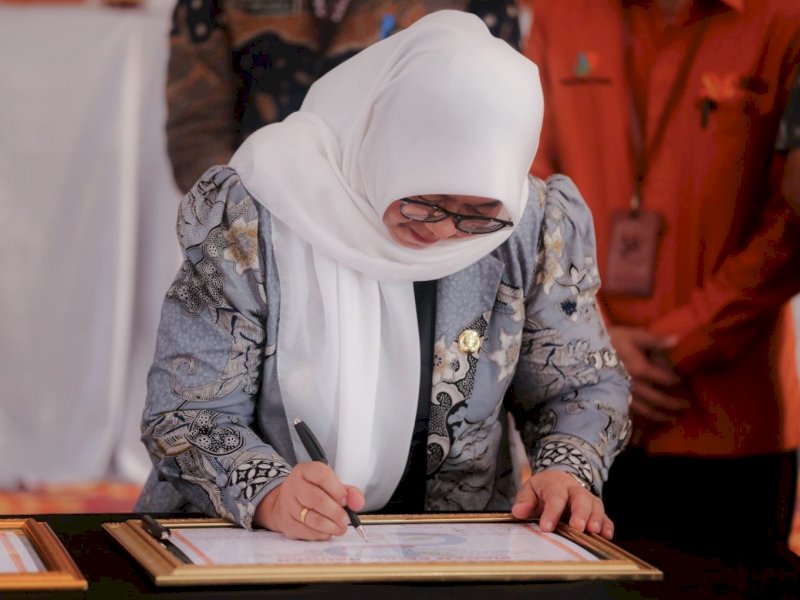 Wakil Bupati Luwu Timur, Puspawati Husler,  saat menghadiri kegiatan Pencanangan Program Badan Pusat Statistik Desa Cinta Statistik (Desa Cantik) yang digelar oleh BPS Luwu Timur di Aula Dinas Pendidikan, Malili, Kamis (23/04/2026). @Jejakfakta/dok. Istimewa