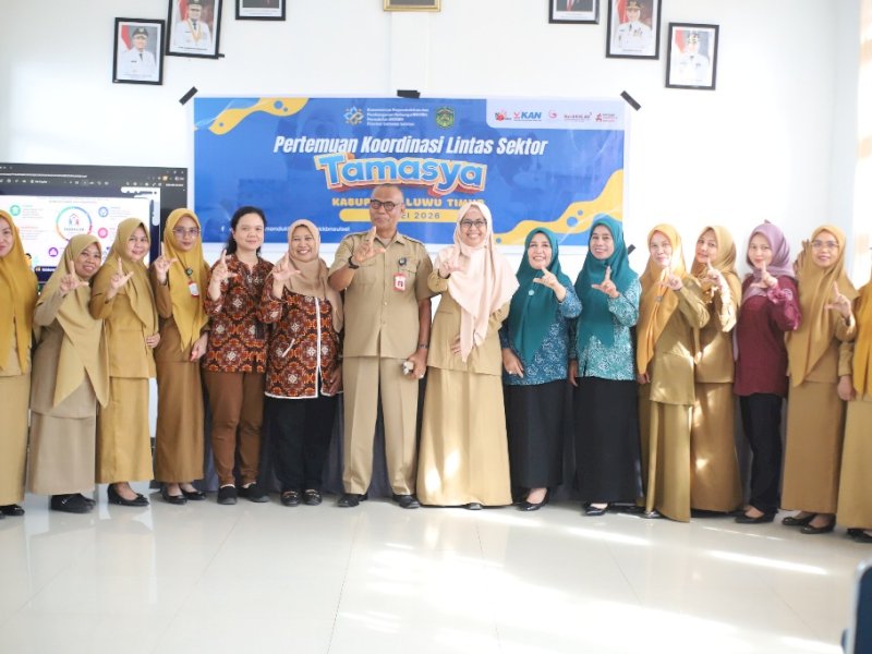 Dinas Pengendalian Penduduk dan Keluarga Berencana (DPPKB) Kabupaten Luwu Timur menggelar Pertemuan Koordinasi Lintas Sektor Implementasi Program Prioritas Taman Asuh Sayang Anak (TAMASYA), di Aula Kantor DPPKB Luwu Timur, Selasa (12/5/2026). @Jejakfakta/dok. Istimewa