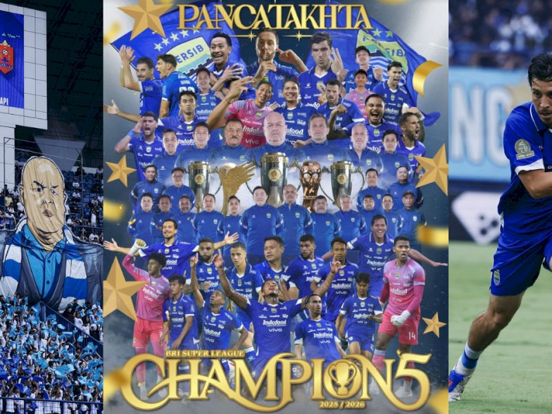 Persib Bandung juara Super League 2025-2026 setelah bermain imbang 0-0 melawan Persijap Jepara di Stadion GBLA, Sabtu (23/5/2026). @jejakfaktacom/Ist.