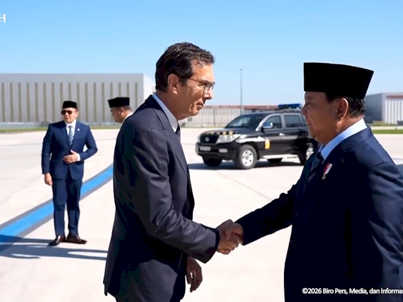 Presiden Prabowo Subianto tiba di Bandara Orly, Paris, Republik Prancis, Selasa (26/5/2026) sekitar pukul 10.00 waktu setempat. @jejakfaktacom/Dok. Sekretariat Presiden