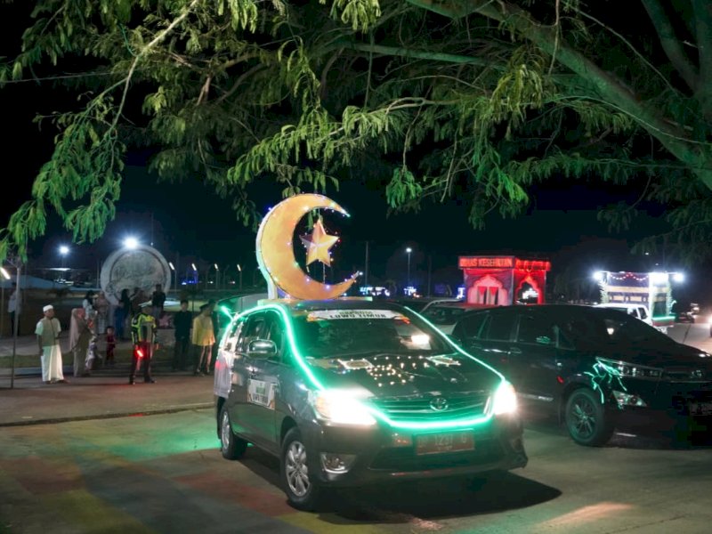  Malam takbiran Iduladha 1447 Hijriah di Kecamatan Malili, Kabupaten Luwu Timur, berlangsung meriah dan penuh nuansa religius, Selasa malam (26/05/2026). @Jejakfakta/dok. Istimewa