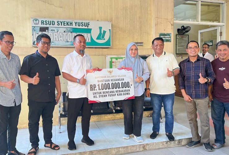 Pemprov Sulsel Kucurkan Rp1 Miliar untuk RSUD Syekh Yusuf, Pemulihan Pascakebakaran Dipercepat