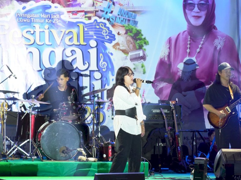 Festival Musik dalam rangka Hari Ulang Tahun (HUT) ke-23 Kabupaten Luwu Timur berlangsung meriah di Lapangan Andi Nyiwi, Malili, Jumat (5/6/2026). @Jejakfakta/dok. Humas Pemkab Lutim