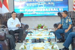 Bupati Pangkep dan Danlantamal VI Bahas Sinergi Pembangunan Wilayah Kepulauan