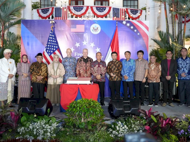 Wakil Wali Kota Makassar, Aliyah Mustika Ilham, menghadiri resepsi peringatan 250 Tahun Kemerdekaan Amerika Serikat atau Freedom 250 yang digelar Kedutaan Besar Amerika Serikat dan Konsulat Jenderal Amerika Serikat di Surabaya, di Garden Majapahit Hotel Surabaya, Jawa Timur, Selasa (9/6/2026). @Jejakfakta/dok. Humas Pemkot Makassar