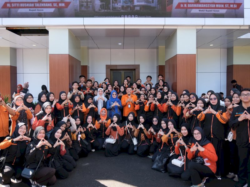 Bupati Gowa, Sitti Husniah Talenrang, usai pencanangan bersama dan Apel Siaga Pelaksanaan Sensus Ekonomi 2026 yang digelar di Kantor Bupati Gowa, Jumat (12/6/2026). @Jejakfakta/dok. Humas Pemkab Gowa