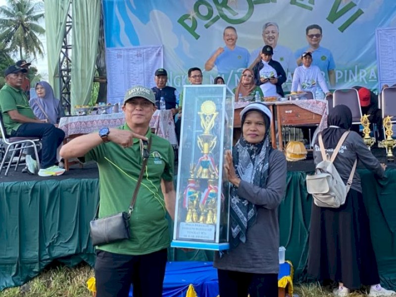 MTs Ma'arif NU Pinrang resmi dinobatkan sebagai Juara Umum Pekan Olahraga dan Seni Antar Madrasah (Porsema) VI Lingkup Kementerian Agama Kabupaten Pinrang, di Kelurahan Teppo, Kecamatan Patampanua, Kabupaten Pinrang, Jumat (12/6/2026). @Jejakfakta/dok. Istimewa 