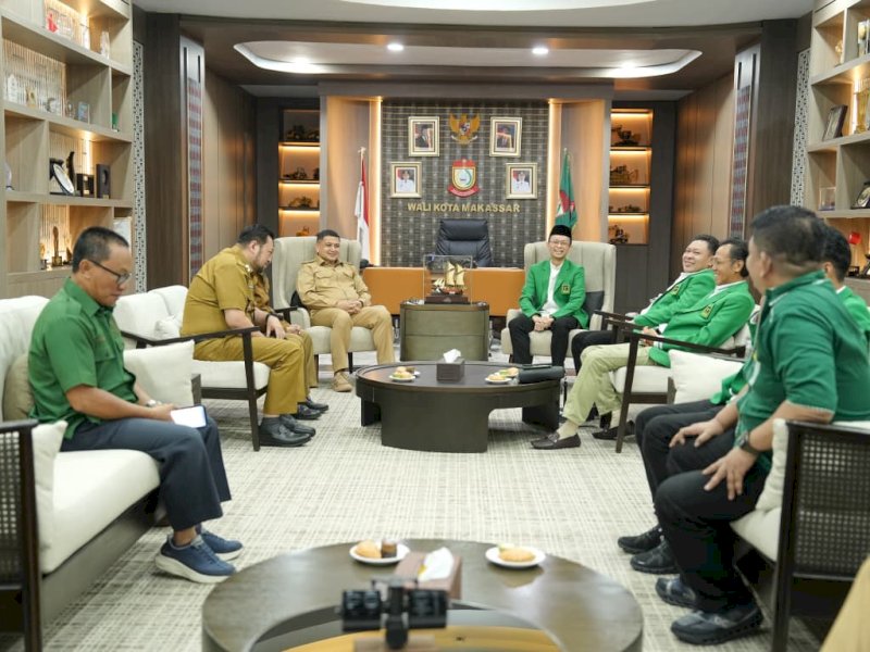 Ketua DPW Partai Persatuan Pembangunan (PPP) Sulawesi Selatan, Ilham Ari Fauzi Amir Uskara, saat melakukan kunjungan ke Balai Kota Makassar, Senin (15/6/2026). @Jejakfakta/dok. Humas Pemkot Makassar
