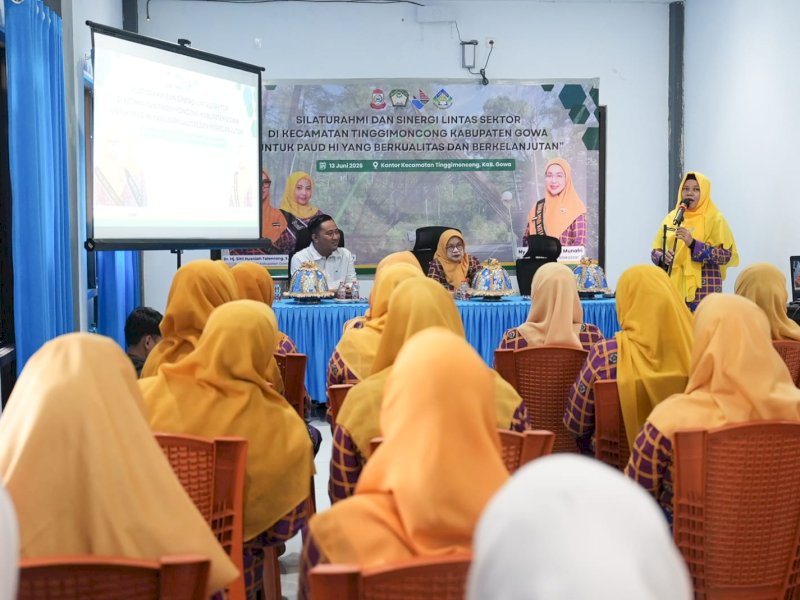 Silaturahmi dan Sinergi Lintas Sektor bertema "Untuk PAUDHI yang Berkualitas dan Berkelanjutan" yang digelar di Kantor Kecamatan Tinggimoncong, Sabtu (13/6/2026). @Jejakfakta/dok. Humas Pemkot Makassar