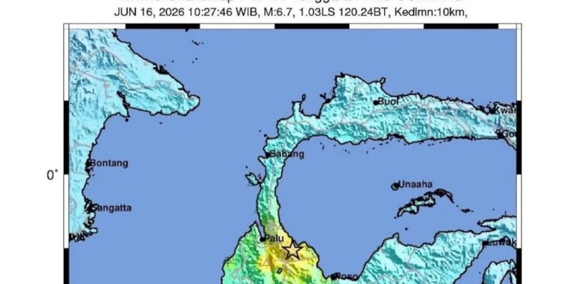 Gempa M6,7 Guncang Palu, BMKG Pastikan Tidak Berpotensi Tsunami dan Warga Diminta Tetap Tenang