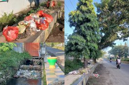 Jalan Pagi dan Sampah Berserakan di Jalan serta Taman Kota