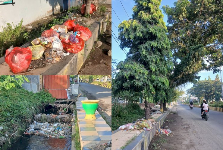 Jalan Pagi dan Sampah Berserakan di Jalan serta Taman Kota
