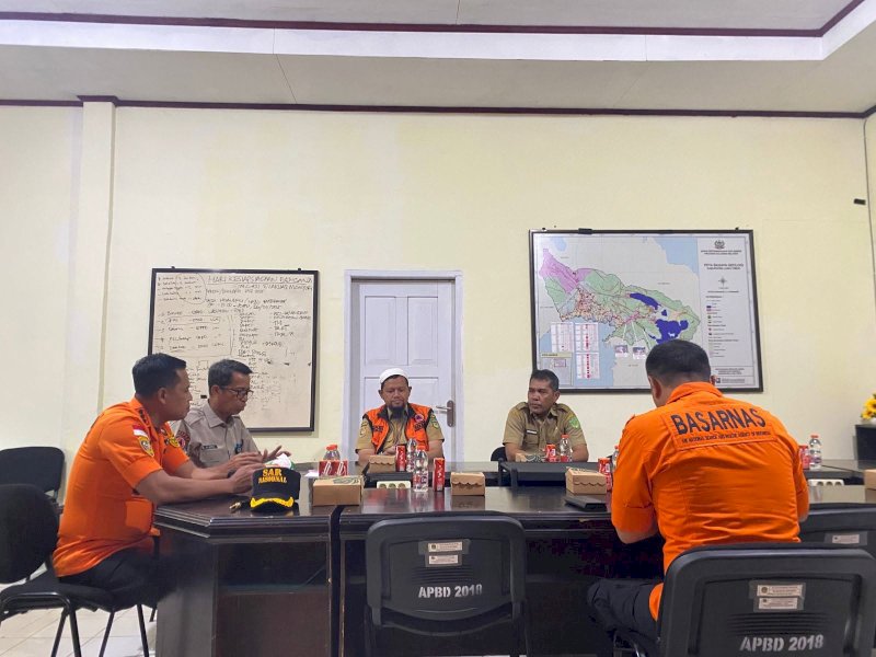 Kepala Kantor Pencarian dan Pertolongan Kelas A Makassar, Muhammad Arif Anwar, S.Sos., M.M., melakukan kunjungan koordinasi ke Badan Penanggulangan Bencana Daerah (BPBD) Kabupaten Luwu Timur, Senin (5/5/2026). @Jejakfakta.com,/Istimewa