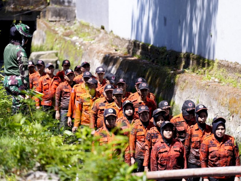 Latihan Dasar Kedisiplinan (LATDAS) Penanggulangan Bencana dan Penyelamatan yang digelar di lingkungan MAKO LANTAMAL VI Makassar. @Jejakfakta/Istimewa
