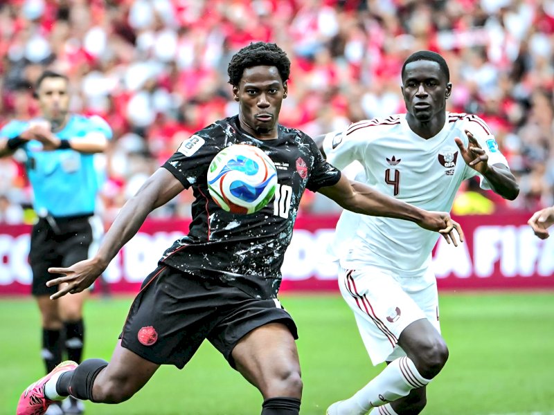 Jonathan David, mencetak hat-trick dan menunjukkan ketajamannya di lini depan Kanada. @jejakfaktacom/Ist.