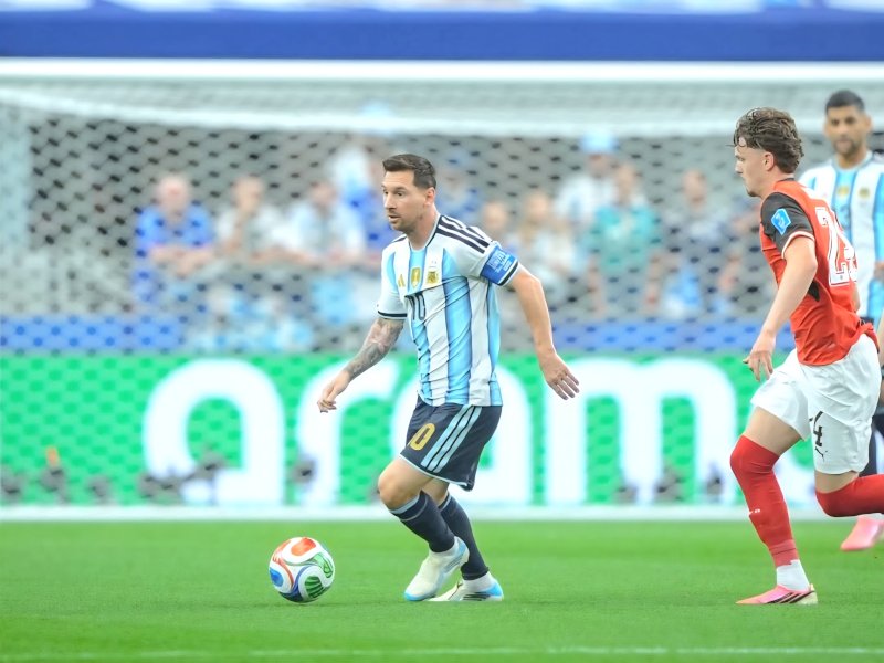 Lionel Messi cetak dua gol kemenangan Argentina atas Austria dalam laga kedua Grup J Piala Dunia 2026 di Dallas Stadium, Texas, Selasa (23/6/2026). @jejakfaktacom/Dok. Lionel Messi