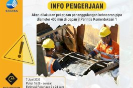 Antisipasi Kehilangan Air, PDAM Makassar Tangani Kebocoran Pipa Distribusi 400 MM di Perintis Kemerdekaan