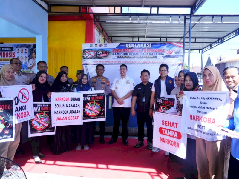 Deklarasi Kampung Bebas Narkoba di Kampung Majannang, Desa Bulu Cindea, Kecamatan Bungoro, pada Rabu (24/6/2026). @jejakfaktacom/Humas Pemda Pangkep