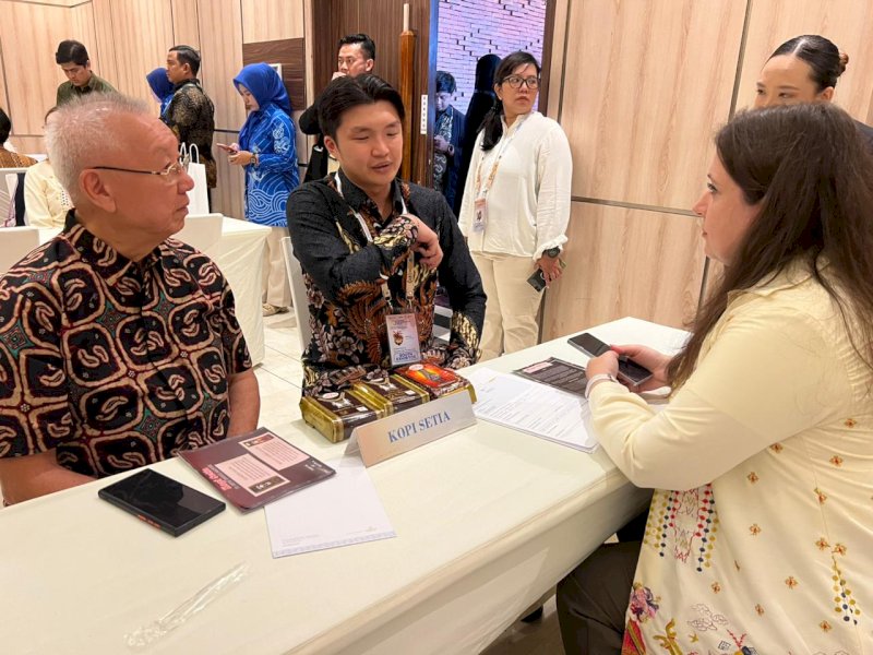 Komoditas unggulan seperti kopi, kakao, hingga markisa kini menjadi magnet perdagangan internasional dalam forum Business to Business (B2B) Indonesia Gastrodiplomacy Series (IGS) 2026 yang digelar di Makassar, Rabu (24/6/2026). @Jejakfakta/dok. Humas Pemkot Makassar