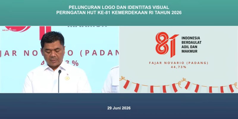 Logo HUT ke-81 RI Resmi Diumumkan, Karya Fajar Novario dari Padang Jadi Pemenang