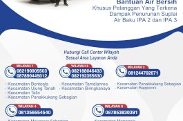 Perumda Air Minum Makassar Siagakan Mobil Tangki Gratis untuk Layani Pelanggan Terdampak Penurunan Suplai Air Baku