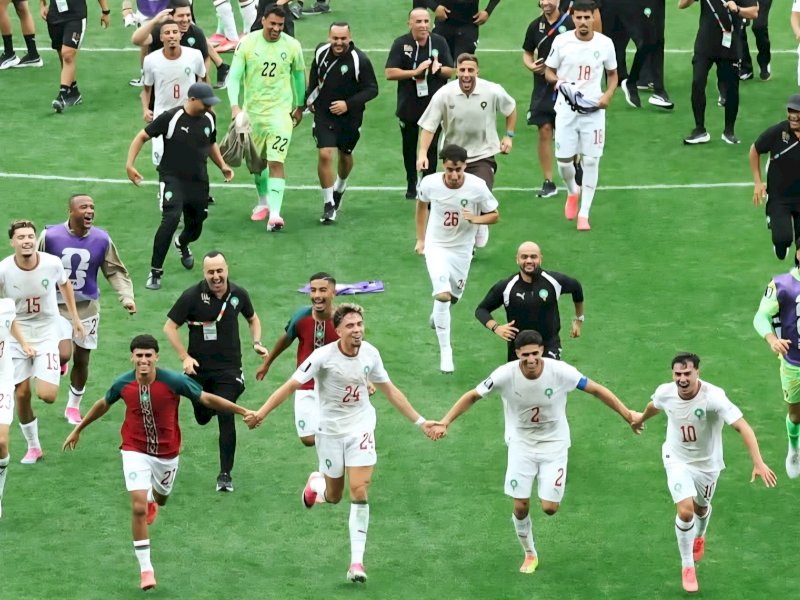 Maroko melaju ke babak perempat final. @jejakfaktacom/Dok. Maroko 