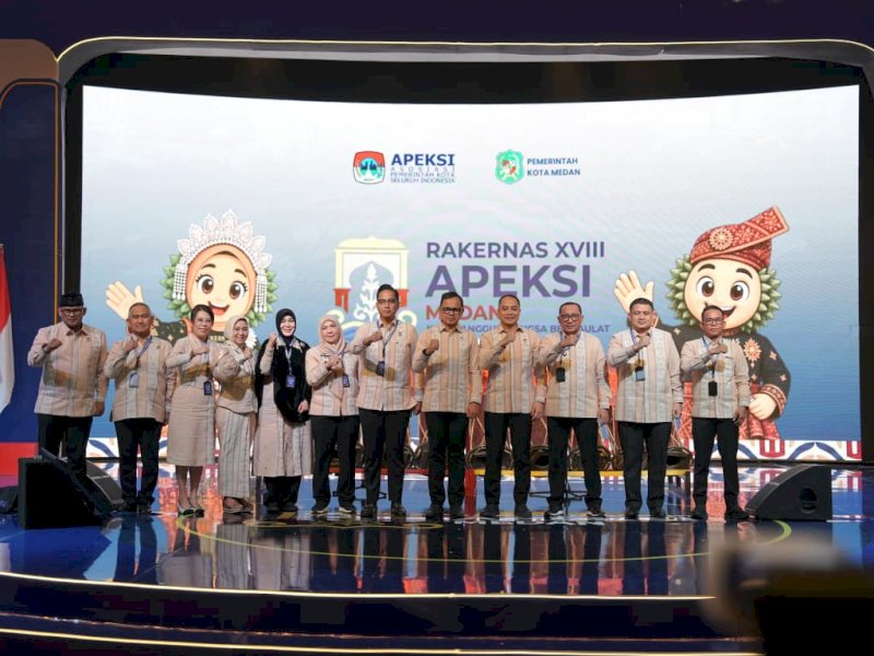 Wali Kota Makassar, Munafri Arifuddin, saat menghadiri Rakernas XVIII APEKSI yang digelar di Grand City Hall, Medan, Sumatera Utara, Rabu (1/7/2026) malam. @Jejakfakta/dok. Humas Pemkot Makassar