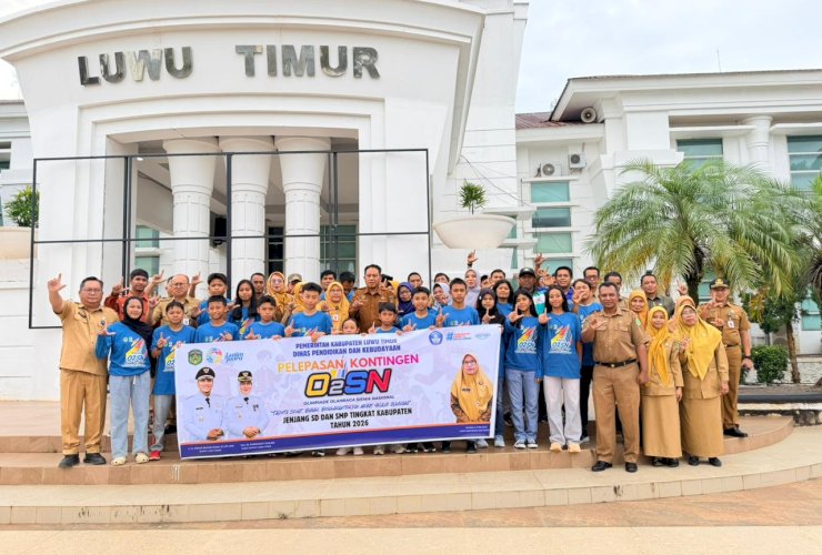 Sekda Luwu Timur Lepas Kontingen O2SN, Target Tembus Tingkat Nasional