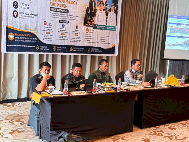 Rapat Koordinasi TPAKD Kota Makassar bertajuk Koordinasi Pelaksanaan Pembiayaan Produktif yang Inklusif di Kota Makassar yang berlangsung di Hotel Melia Makassar, Jumat (10/7/2026). @Jejakfakta/dok. Humas Pemkot Makassar