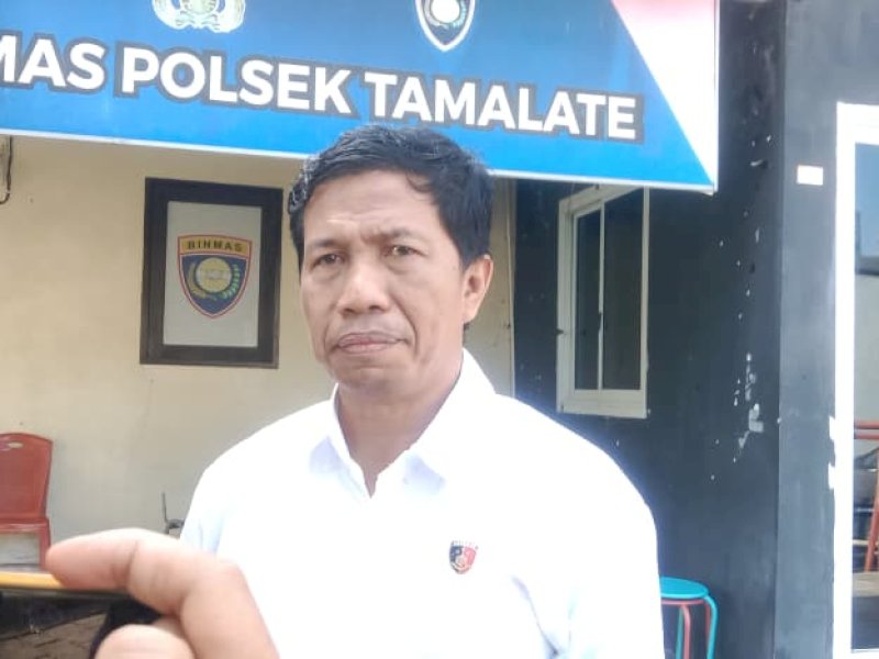 Kanit Reskrim Polsek Tamalate, Iptu Abd Latief, saat diwawancarai di Polsek Tamalate. @Jejakfakta/dok. Istimewa