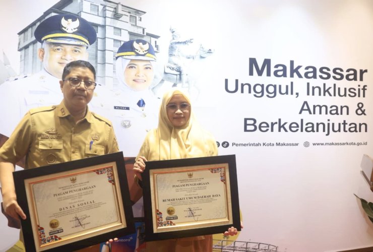 Dinsos dan RSUD Daya Raih Penghargaan Ombudsman RI, Bukti Transformasi Layanan Publik Makassar Makin Berkualitas