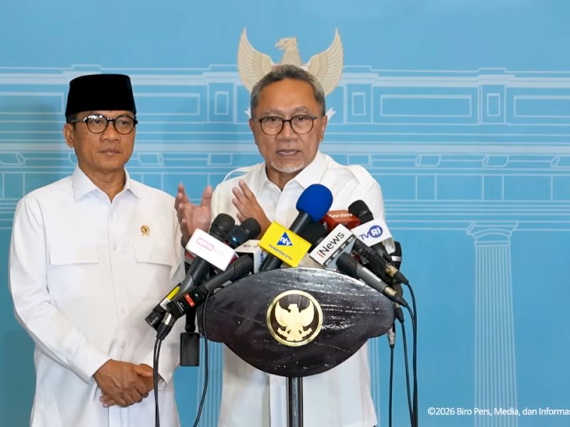 Menteri Koordinator Bidang Pangan Zulkifli Hasan dalam keterangannya di Kompleks Istana Kepresidenan Jakarta, Rabu (15/7/2026). @jejakfaktacom/Dok. Sekretariat Presiden