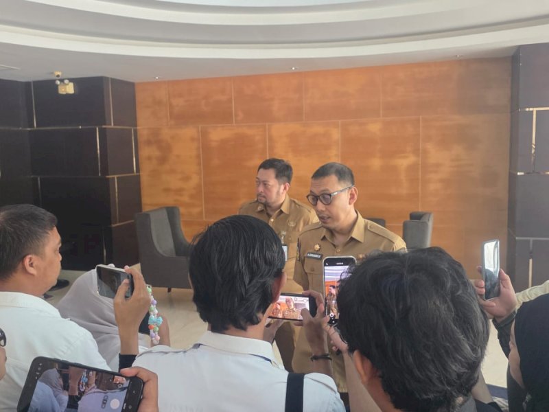 Sekretaris Daerah (Sekda) Kota Makassar, Andi Zulkifly Nanda, saat memberikan keterangan pers. @Jejakfakta/dok. Humas Pemkot Makassar